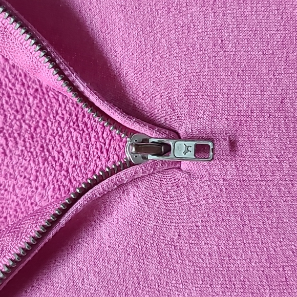 Victorias Secret PINK BARBIE CORE HOT PINK DOG Half Zip Sweatshirt M ACADEMIA - Picture 2 of 7